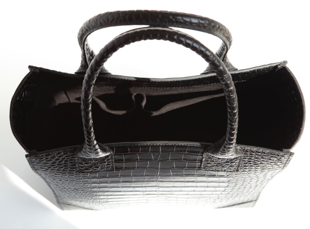 Duke Shopper Tote in Croc-Embossed Leather